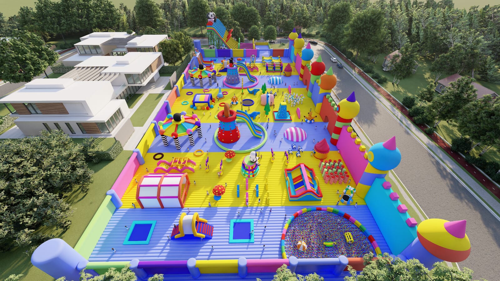 Mega Inflatable Playground with Ball Pit